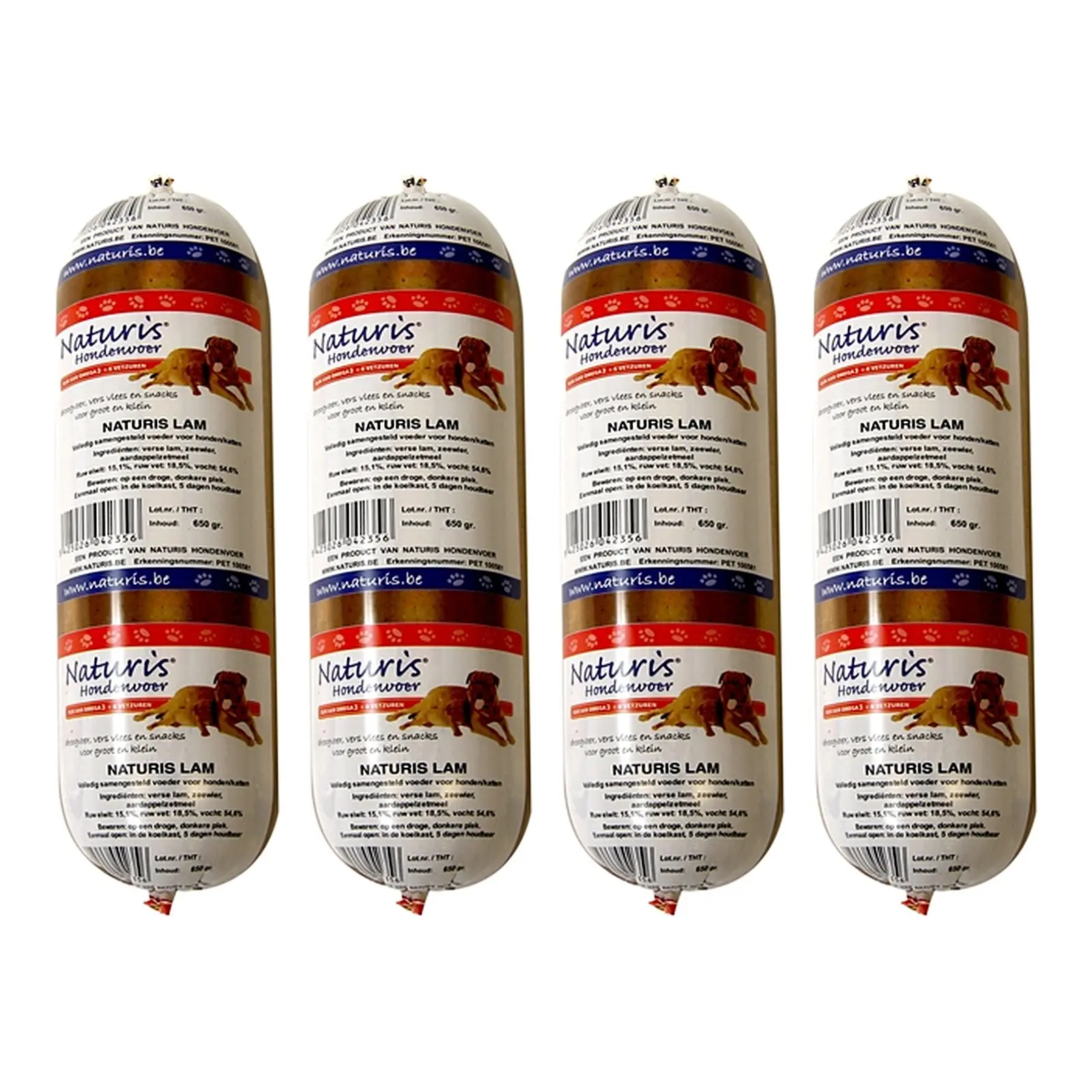 Naturis houdbaar hondenvoer lam met zeewier 650 g – multipack 4 stuks - Afbeelding 1