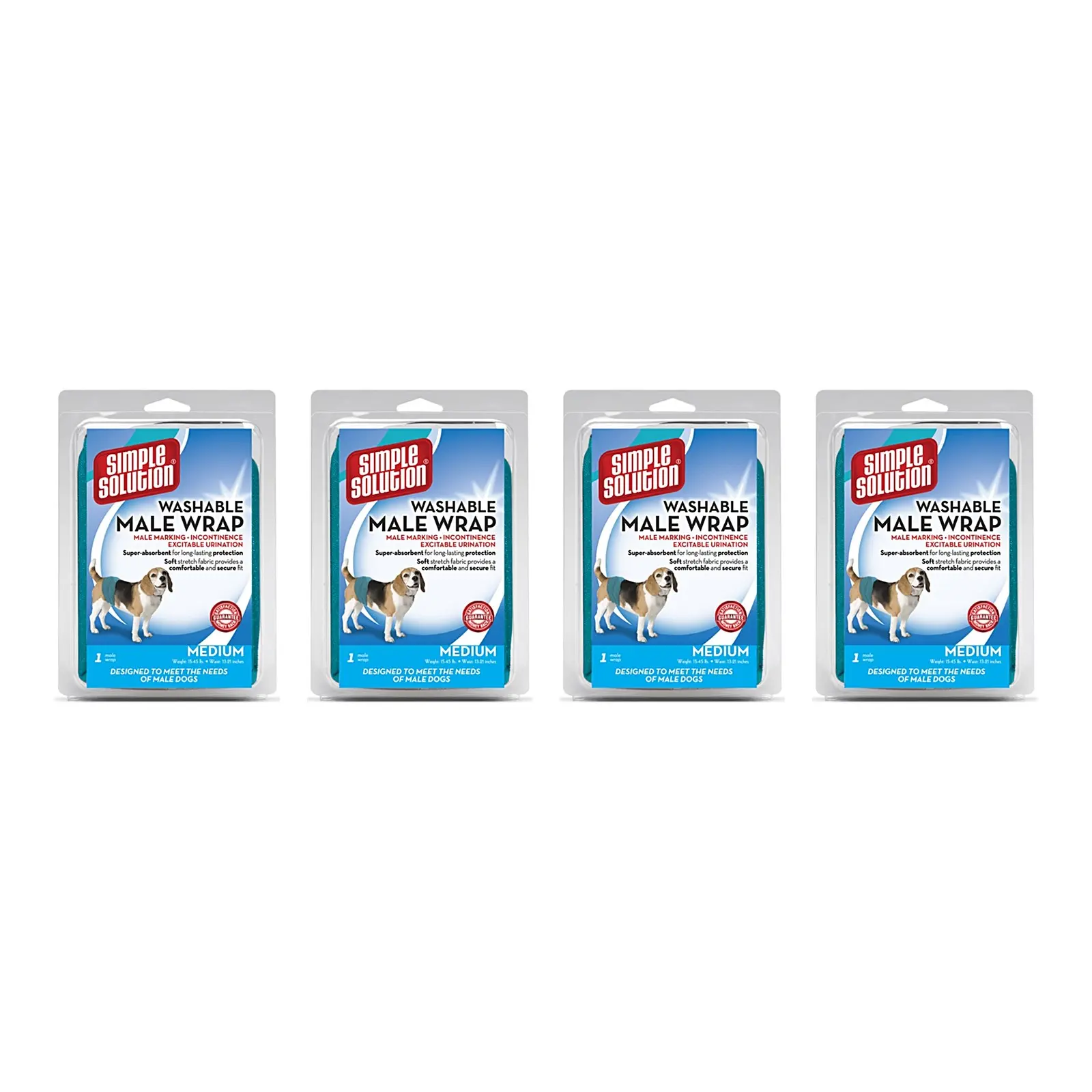 Simple Solution wasbare plasband reu M 30-58 cm – multipack 4 stuks - Afbeelding 1