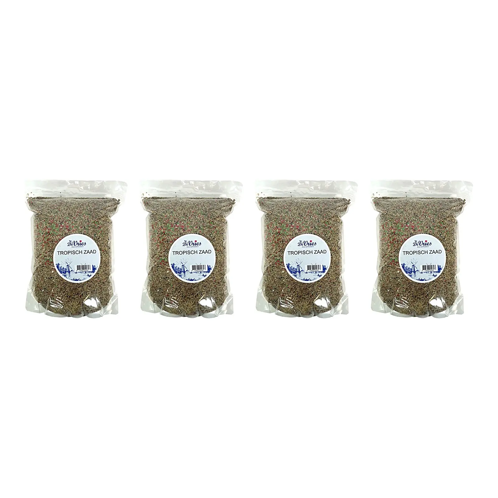 De Vries tropisch zaad 2,5 kg – 4 stuks, met fruitkorrels (multipack) - Afbeelding 1
