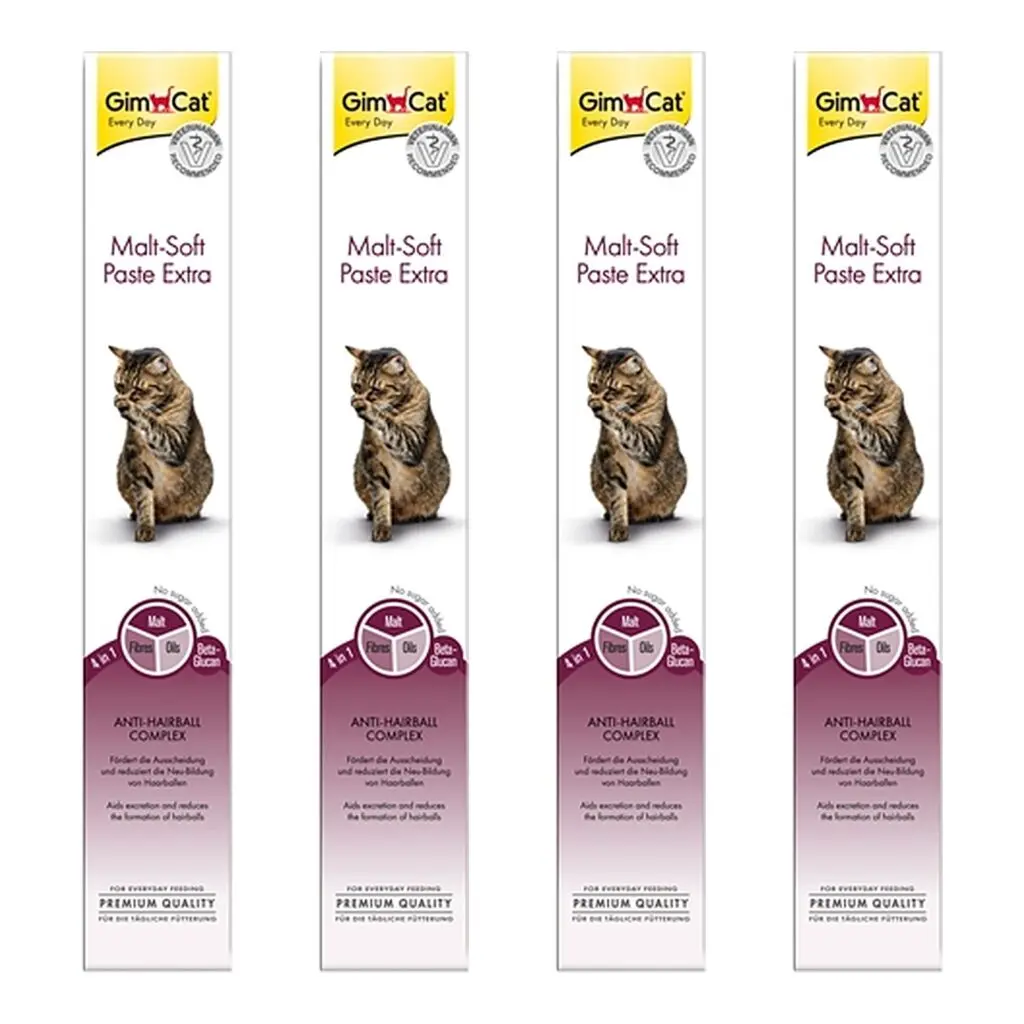 Gimcat haarbalpasta Malt-Soft Extra 100 g – multipack 4 stuks