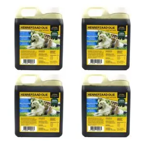 Utopia hennepzaadolie voor honden 1 l – multipack 4 stuks - Afbeelding 1