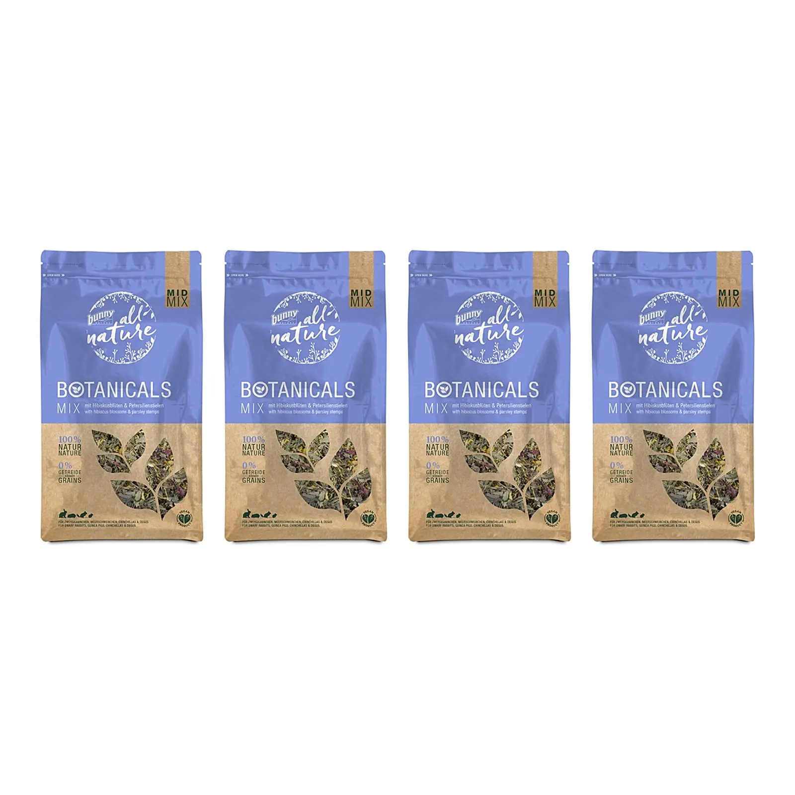 Bunny Nature Midi Mix hibiscus en peterselie 150 g – multipack 4 stuks - Afbeelding 1