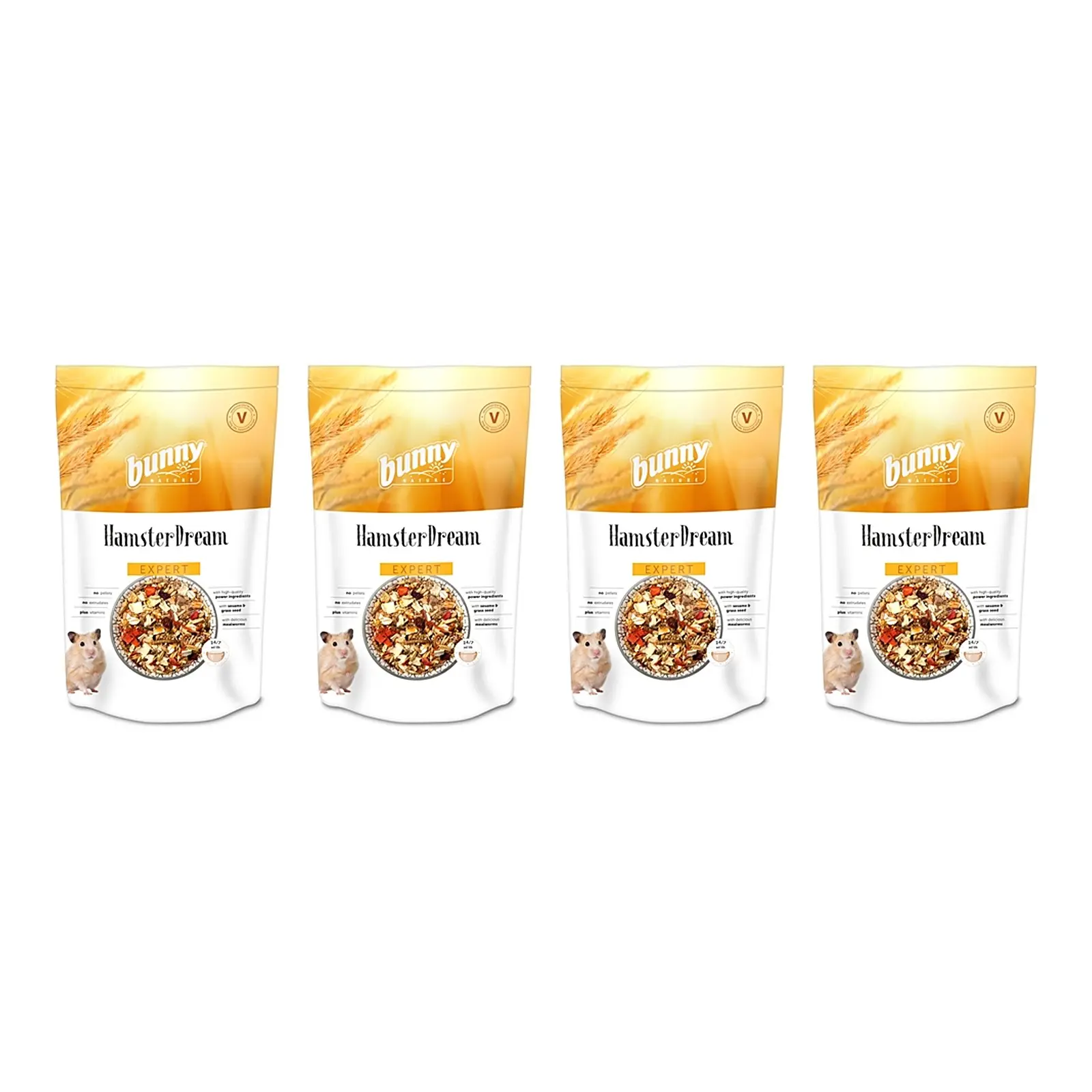 Bunny Nature hamstervoer Hamsterdroom Expert 500 g – multipack 4 stuks - Afbeelding 1