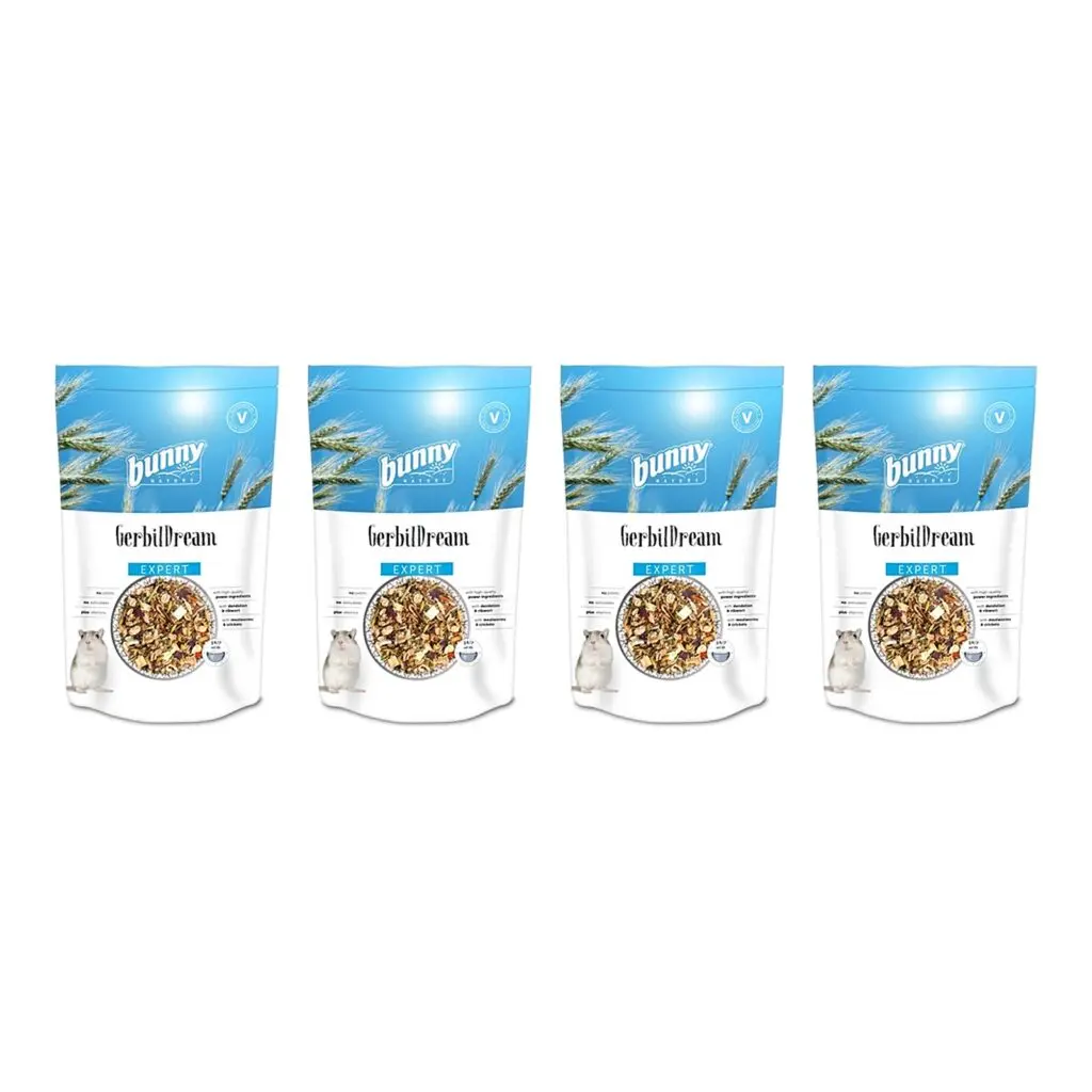 Bunny Nature gerbilvoer Gerbildroom Expert 500 g – multipack 4 stuks