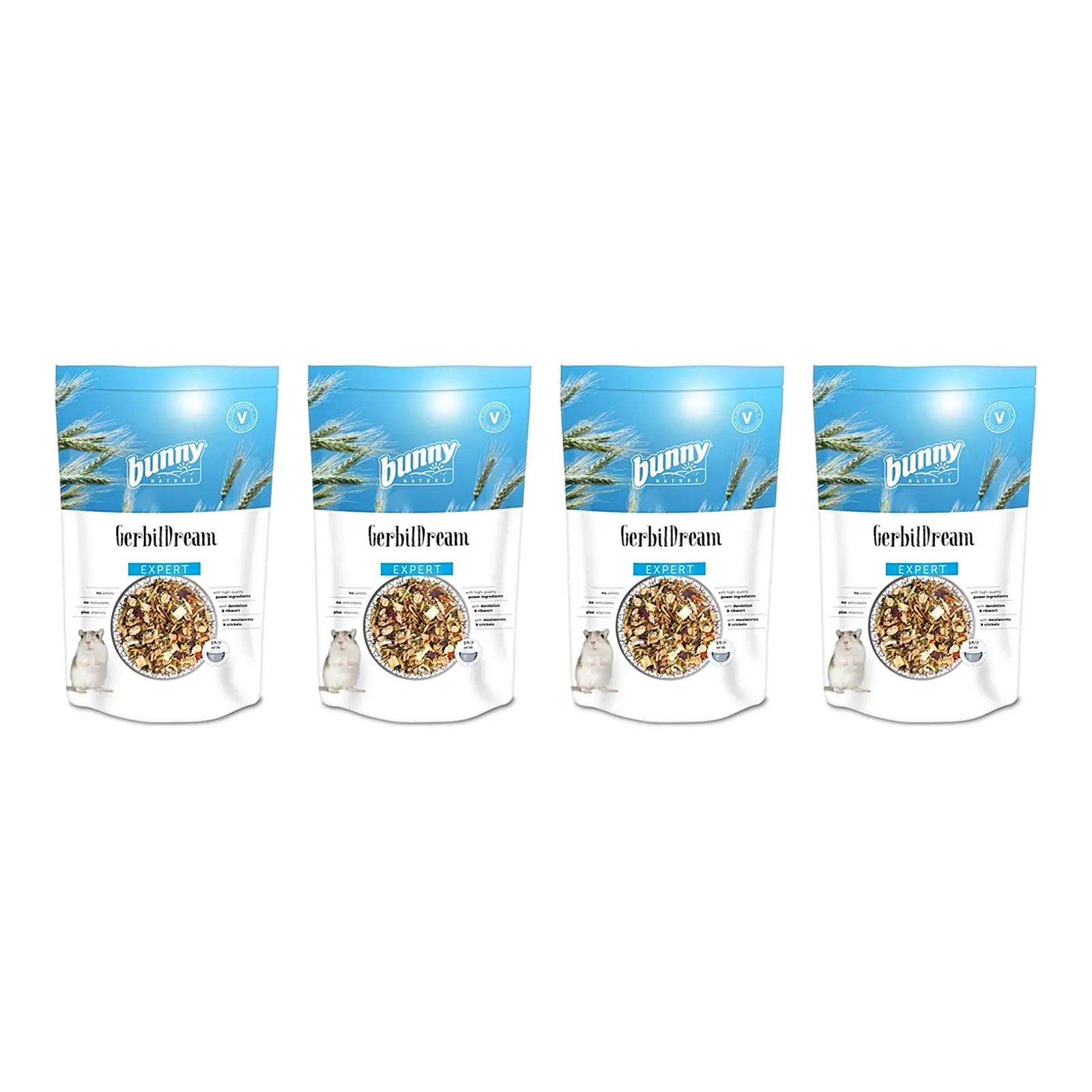 Bunny Nature gerbilvoer Gerbildroom Expert 500 g – multipack 4 stuks - Afbeelding 1
