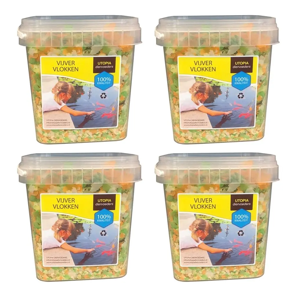 Utopia vijvervlokken 325 g (2,5 l) – multipack 4 stuks