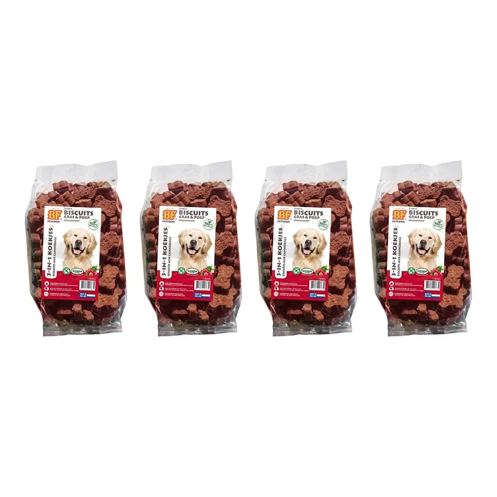 BF Petfood 3-in-1 hondenkoekjes cranberry 500 g – multipack 4 stuks