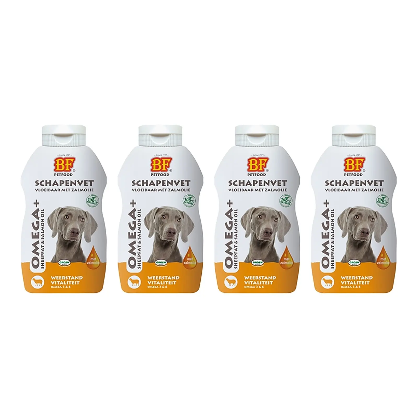 BF Petfood vloeibaar schapenvet met zalmolie 250 ml – multipack 4 stuks - Afbeelding 1