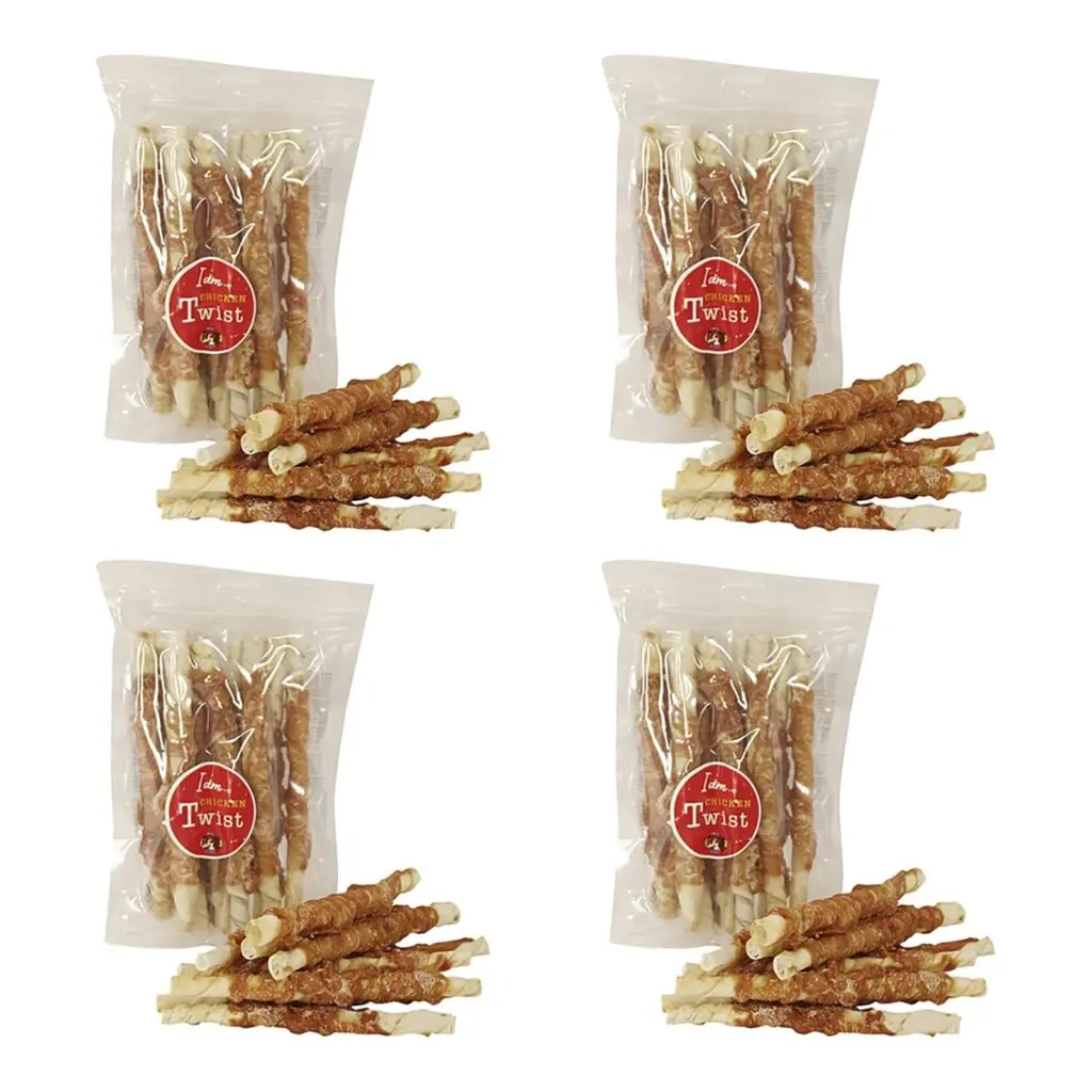 I Am Chicken Twist kauwsnack 20 cm 400 g – multipack 4 stuks