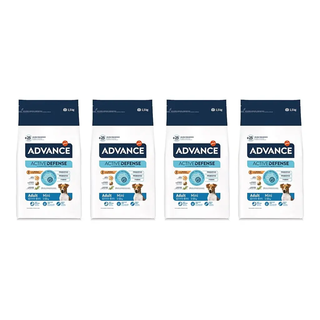 Hondenvoer Kleine Rassen - Advance Mini Adult Kip & Rijst - 4 x 1,5 kg - Voordeelverpakking