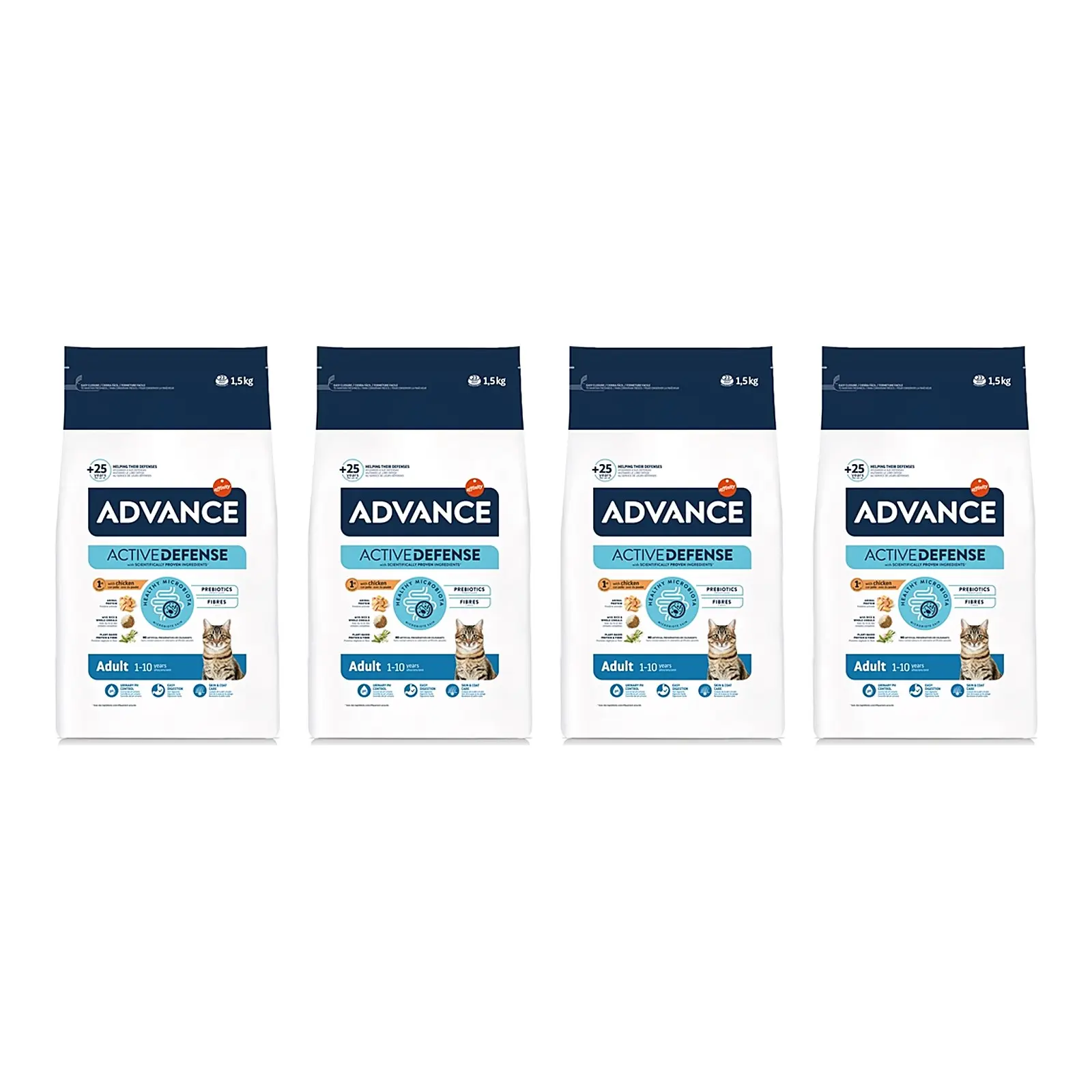 Advance kattenvoer Adult kip en rijst 1,5 kg – multipack 4 stuks - Afbeelding 1