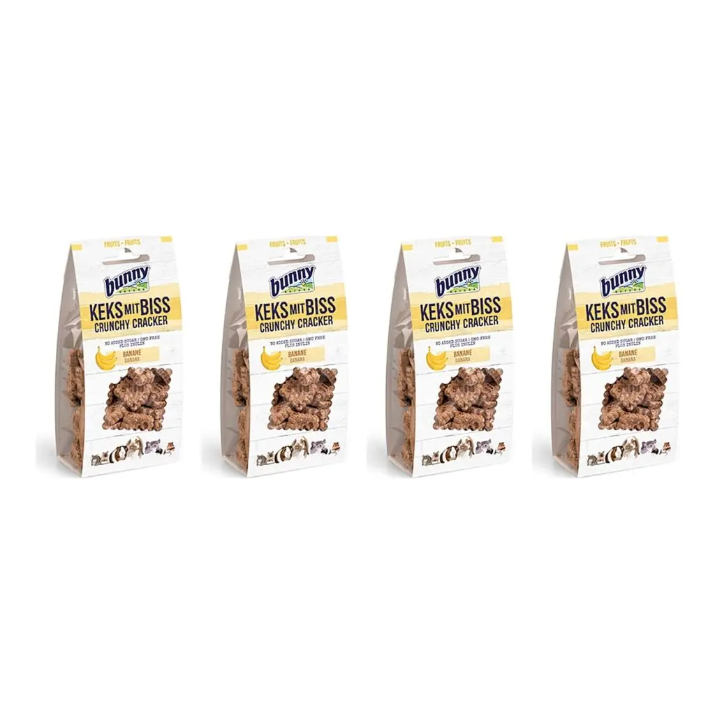 Bunny Nature Crunchy Cracker banaan 50 g – multipack 4 stuks