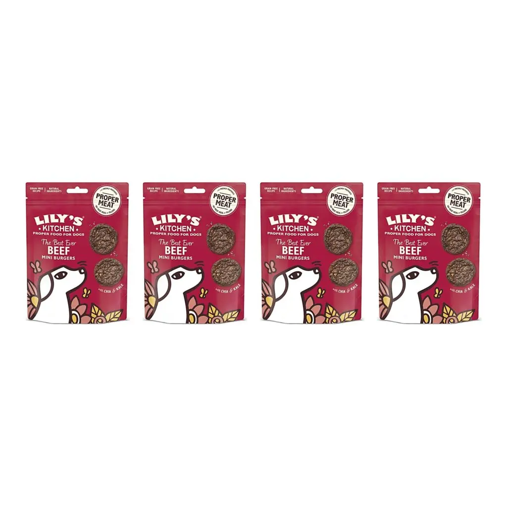 Lily's Kitchen Beef Mini Burgers hondensnack 70 g – multipack 4 stuks