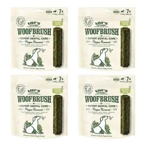 Lily's Kitchen Woofbrush Dental Care M kauwsnack hond – multipack 4 stuks - Afbeelding 1