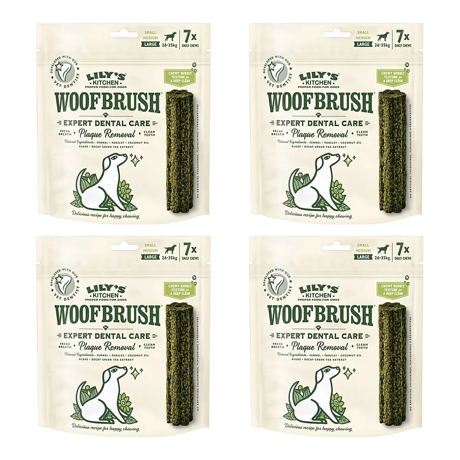 Lily's Kitchen Woofbrush kauwsnack L 47 g – multipack 4 x 7 stuks - Afbeelding 1