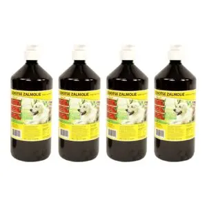 Utopia zalmolie hond naturel 1 l met pompje – multipack 4 stuks - Afbeelding 1