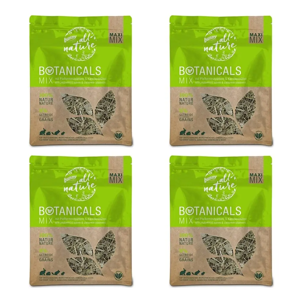 Bunny Nature Botanicals Maxi Mix pepermuntblad 400 g – multipack 4 stuks