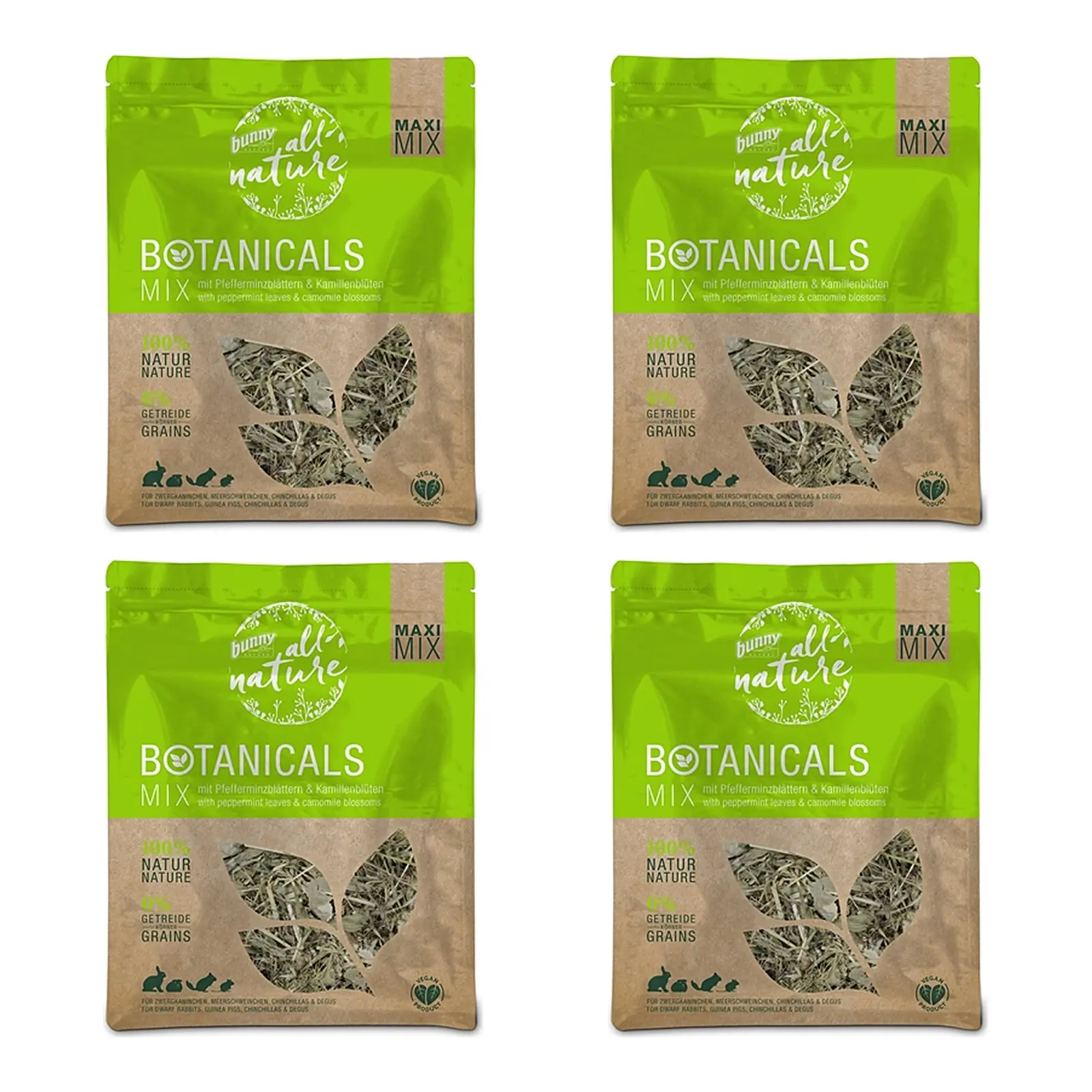 Bunny Nature Botanicals Maxi Mix pepermuntblad 400 g – multipack 4 stuks - Afbeelding 1