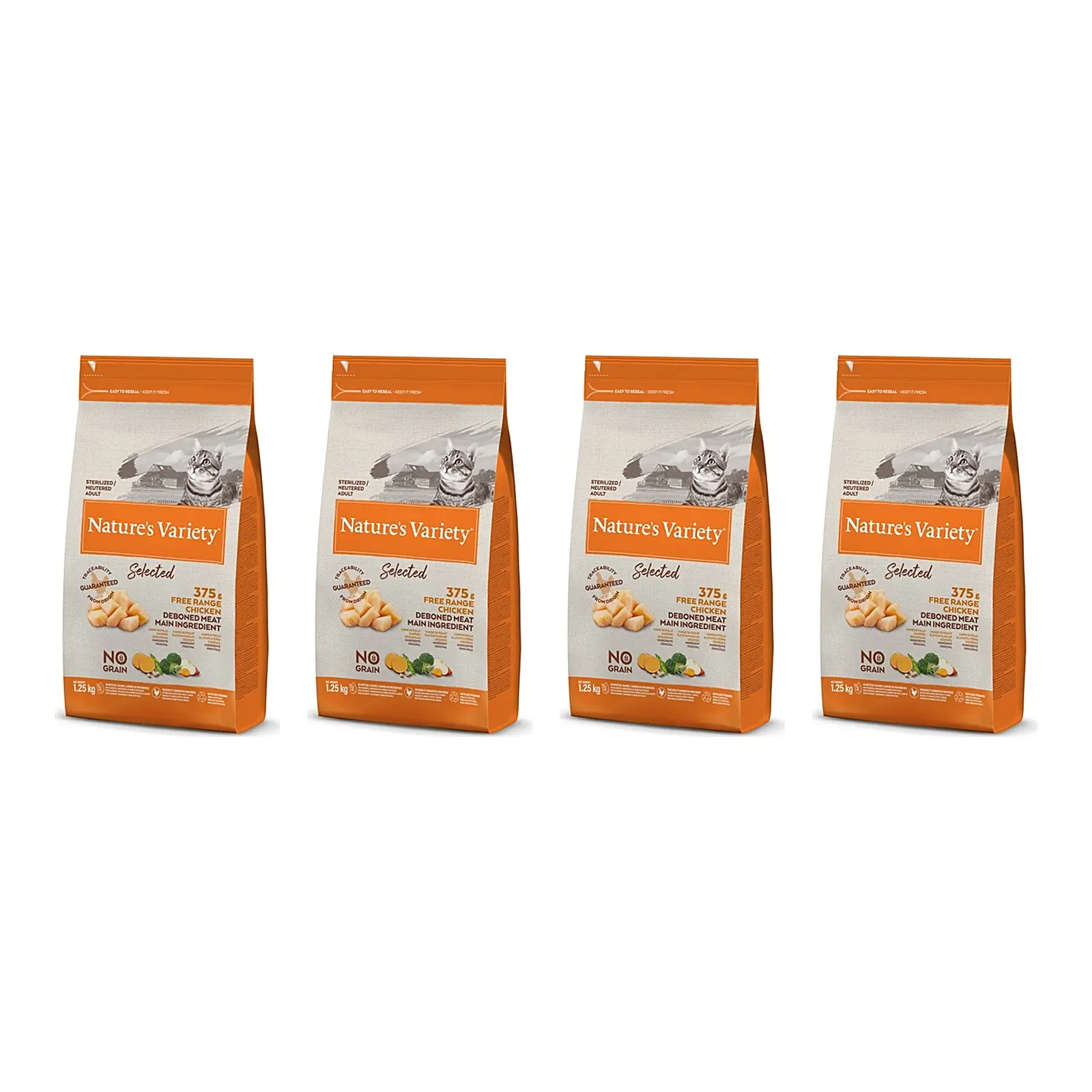Nature's Variety Sterilized kat scharrelkip 1,25 kg – multipack 4 stuks - Afbeelding 1