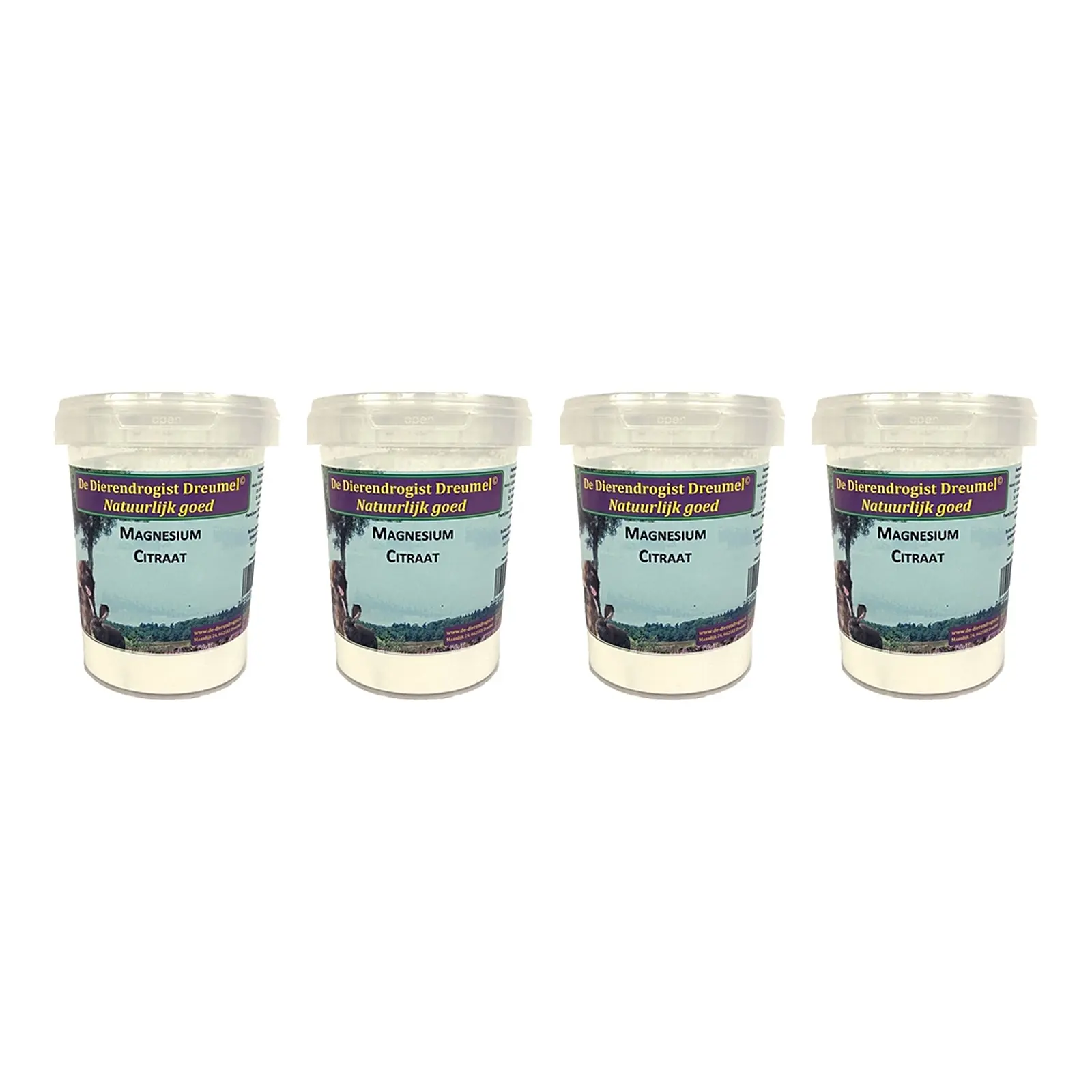 Dierendrogist magnesiumcitraat 150 g – 4 stuks, hond, kat en paard (multipack) - Afbeelding 1