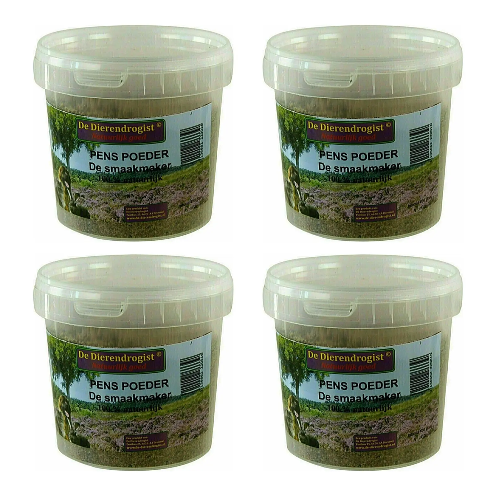 Dierendrogist gemalen penspoeder 400 g – 4 stuks, natuurlijke smaakmaker hond (multipack) - Afbeelding 1