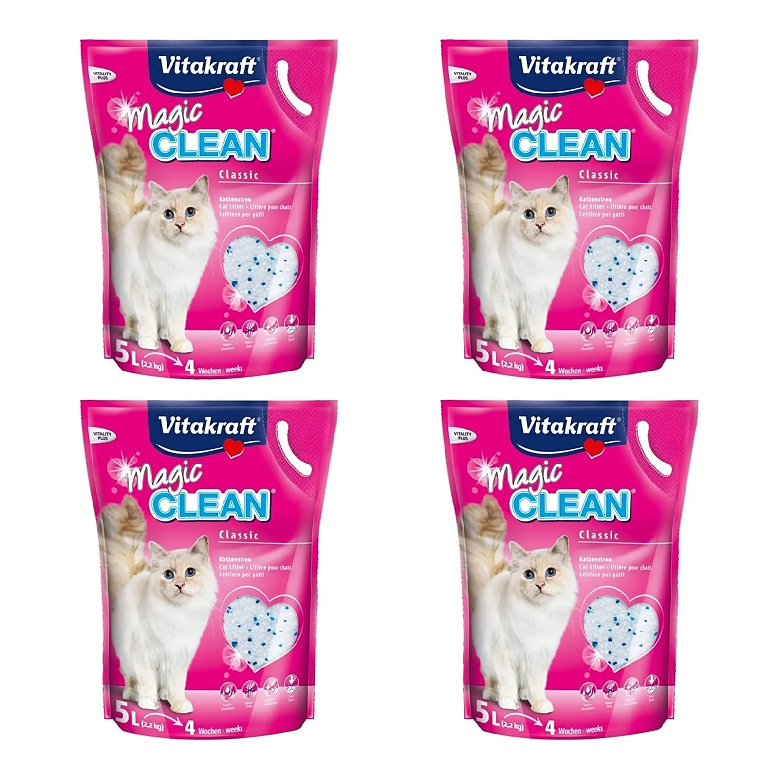 Vitakraft Magic Clean kattenbakvulling 5 l – multipack 4 stuks - Afbeelding 1