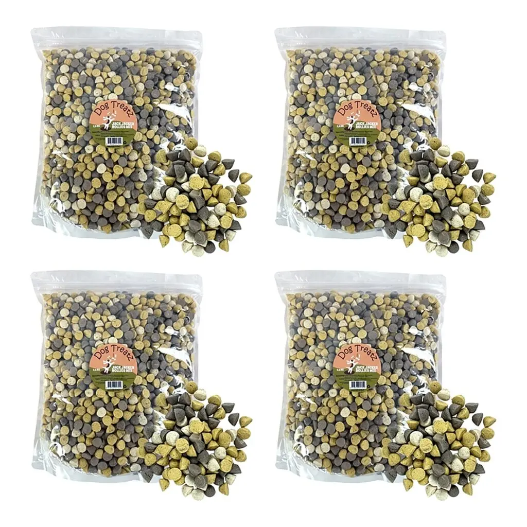Dog Treatz Jack Jacker Rollies 2,5 kg – 4 stuks, kleurrijke, krokante hondensnacks (multipack)