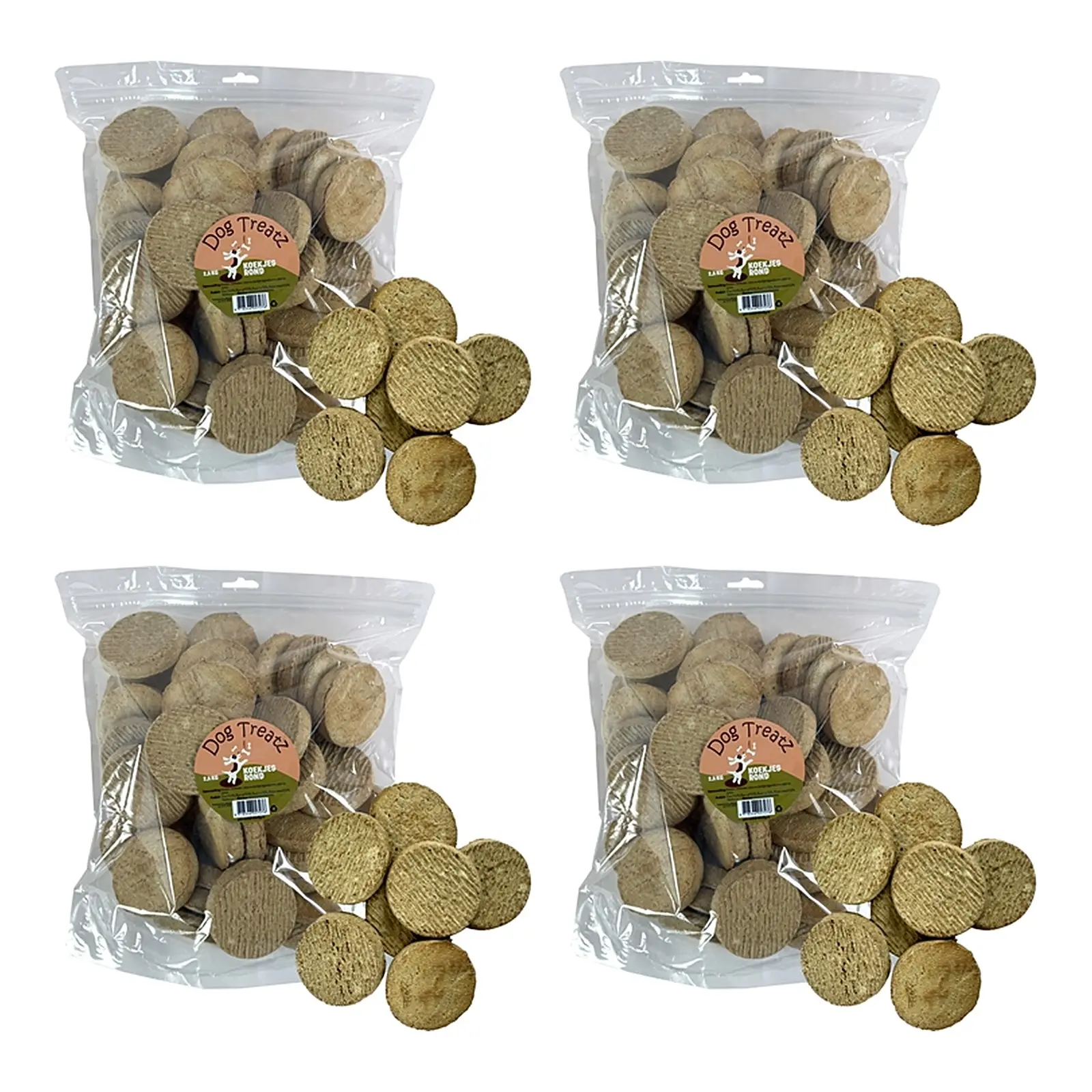 Dog Treatz hondenkoekjes rond 2,5 kg – 4 stuks, knapperige biscuit (multipack) - Afbeelding 1