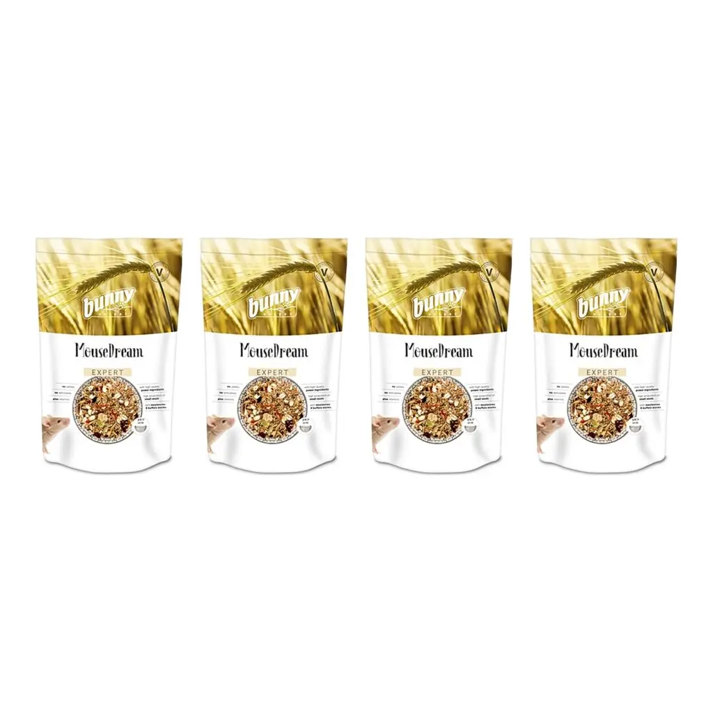 Bunny Nature Muizendroom Expert 500 g – 4 stuks, muizenvoer (multipack)