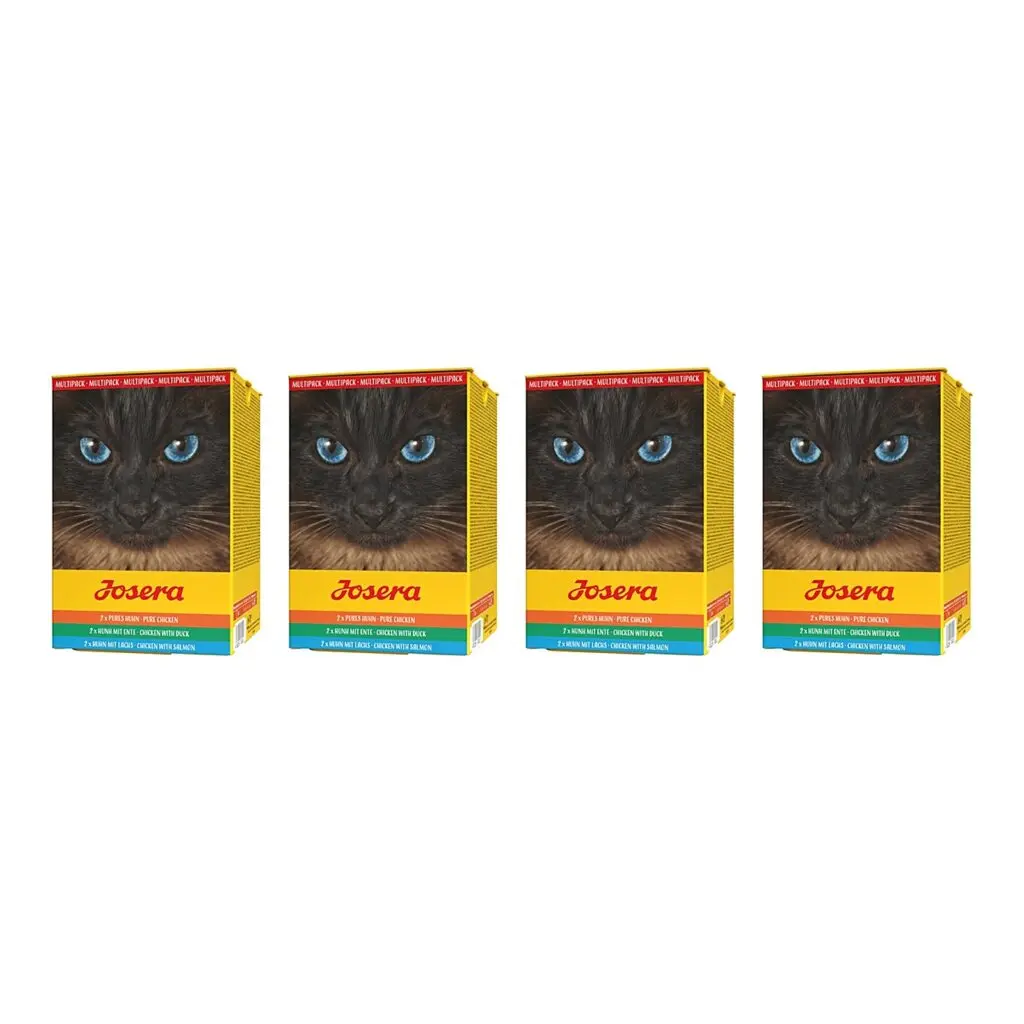 Josera kattenvoer Multipack Filet 6 x 70 g – 4 stuks, graanvrij natvoer (multipack)