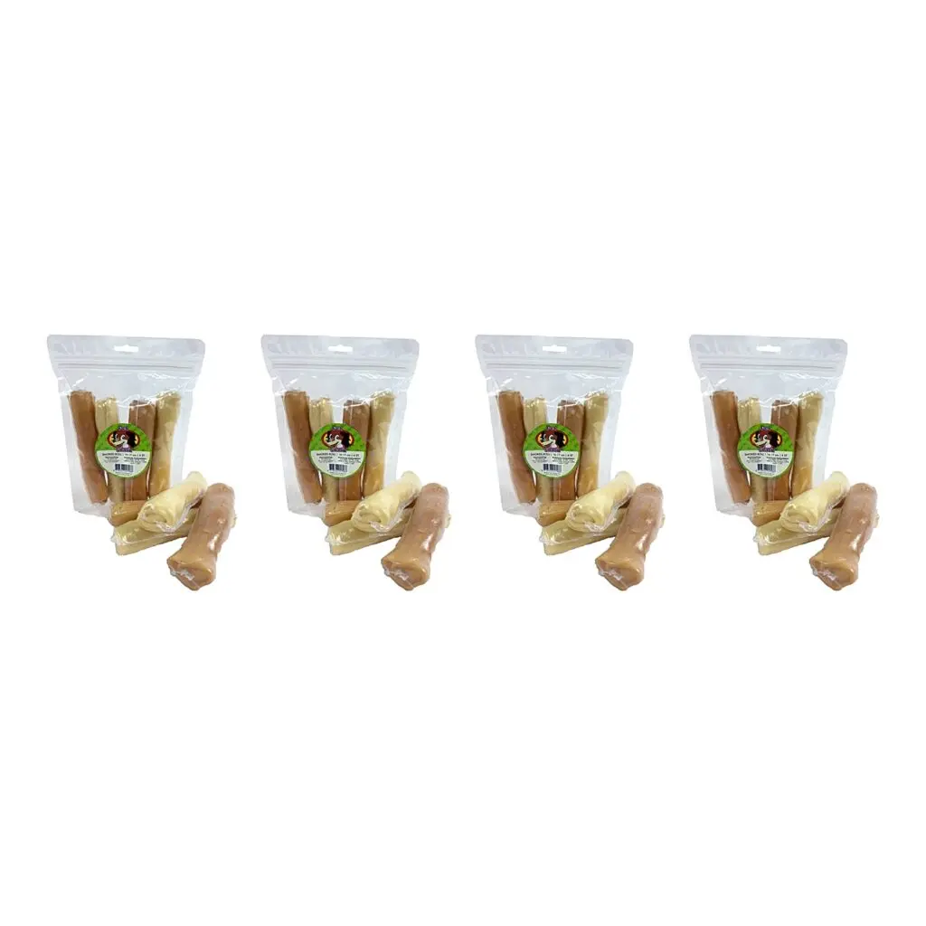 Petsnack Smoked Roll 16-17 cm – 4 stuks, gerookte kauwrol van runderhuid, 4 stuks (multipack)