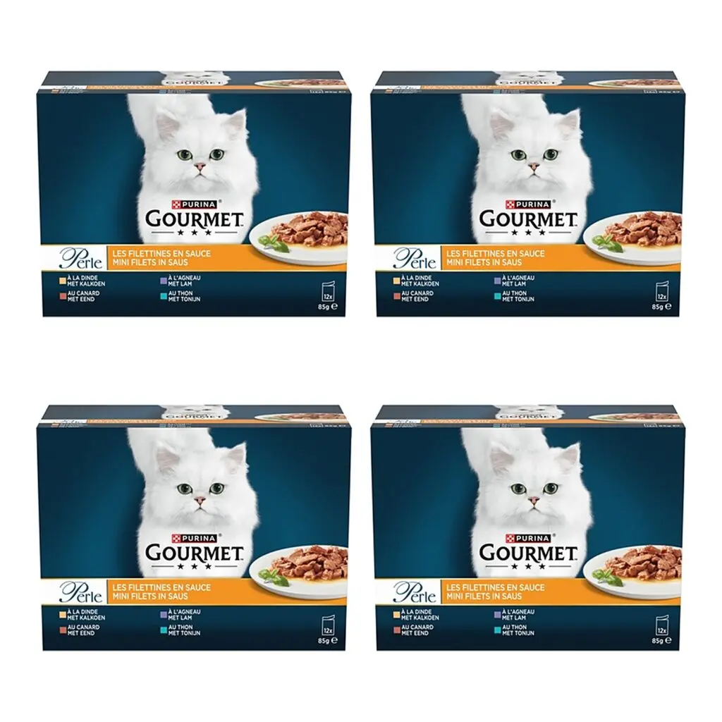 Gourmet Perle Mini Filets Eend 12x85gr – 4 stuks (multipack)