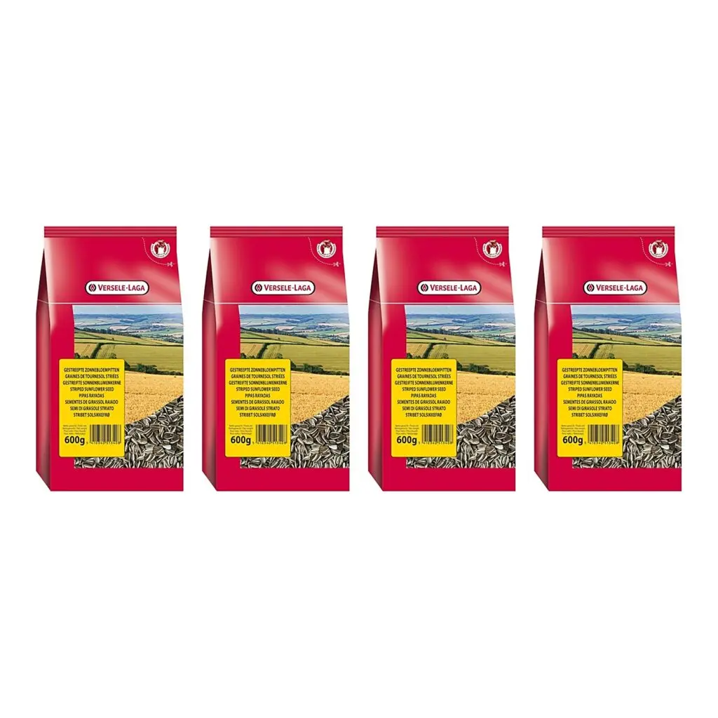 Versele-Laga gestreepte zonnebloempitten 600 g – multipack 4 stuks