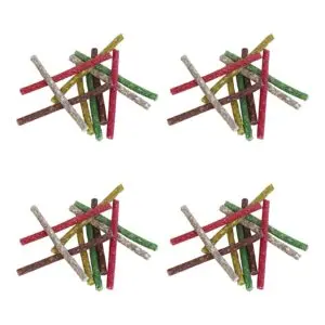 Petsnack Munchy Mix 12,5 cm buffelhuid – multipack 4 x 100 stuks - Afbeelding 1