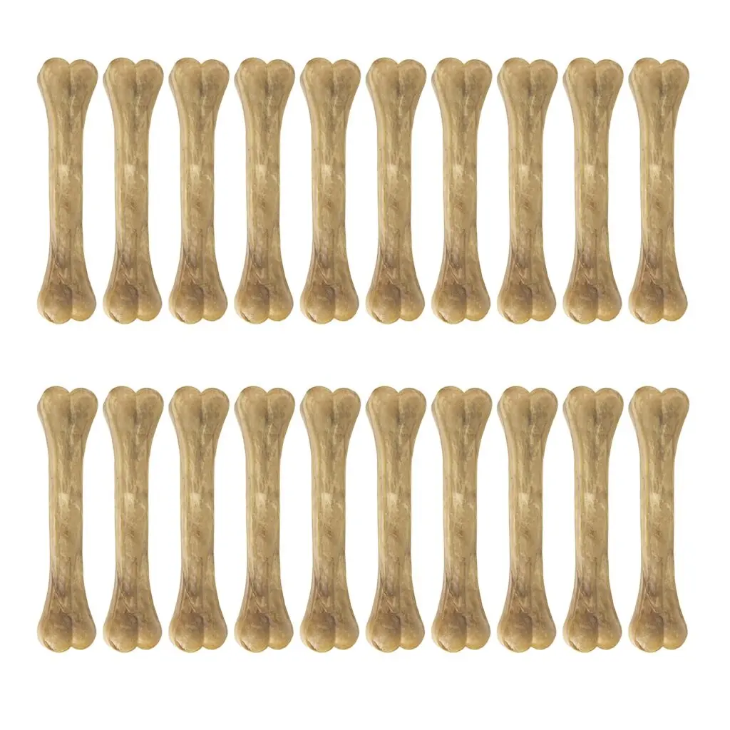 Kauwbotten Hond Buffelhuid - Petsnack Geperst Bot 20 cm - 4 x 5 stuks - Voordeelverpakking