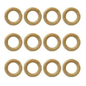 Kauwring Hond Buffelhuid - Petsnack Geperste Ring 15 cm - 4 x 3 stuks - Voordeelverpakking - Afbeelding 1
