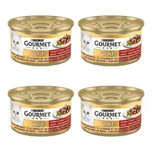 Gourmet Gold kattenvoer kalkoen en eend 24 x 85 g – multipack 4 stuks - Afbeelding 1