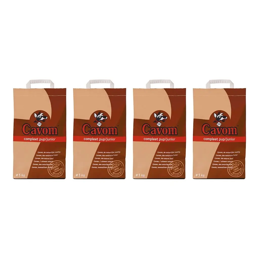 Cavom Compleet Pup/Junior hondenbrokken 5 kg – multipack 4 stuks