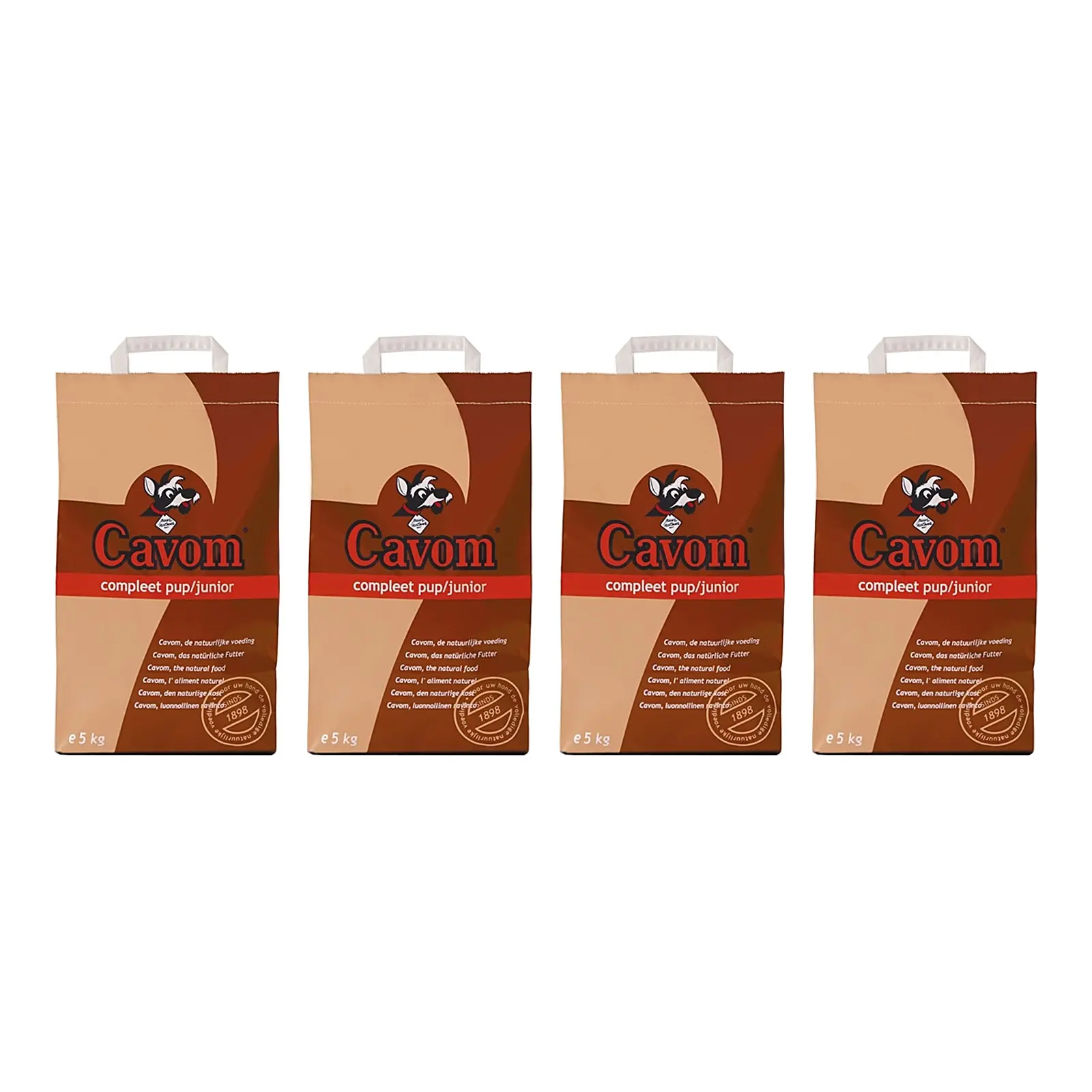 Cavom Compleet Pup/Junior hondenbrokken 5 kg – multipack 4 stuks - Afbeelding 1