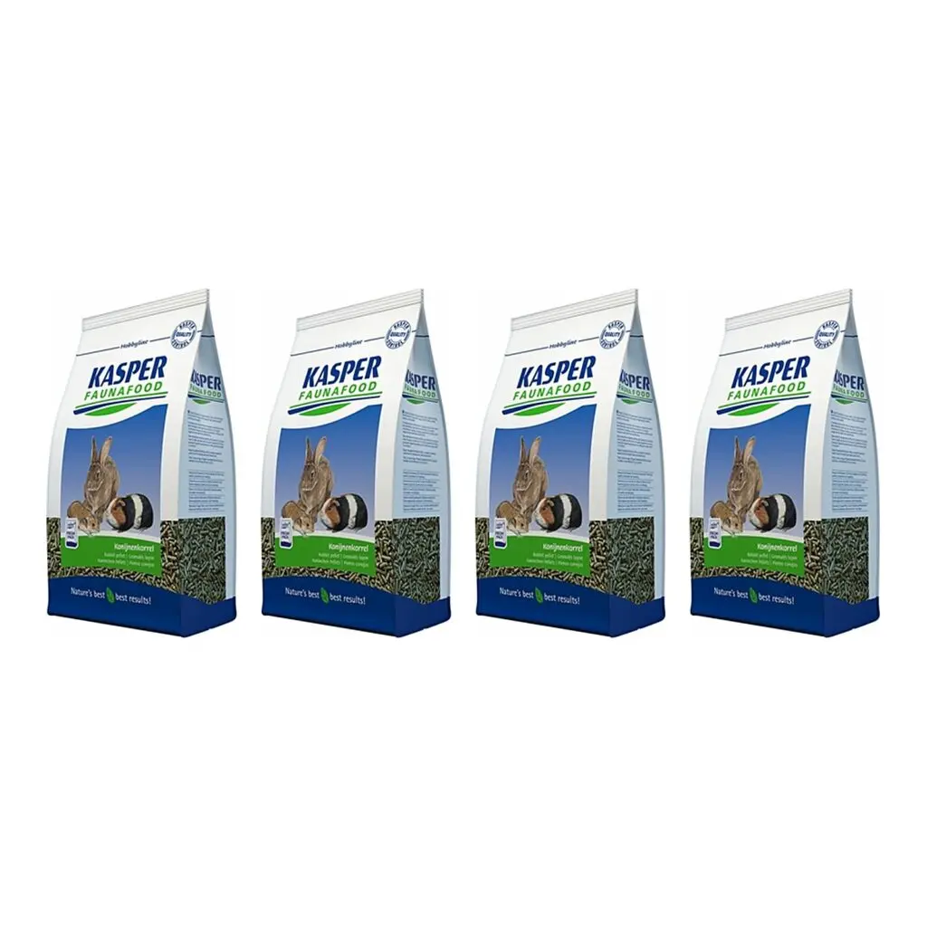 Kasper Faunafood Hobbyline konijnenkorrel 4 kg – multipack 4 stuks
