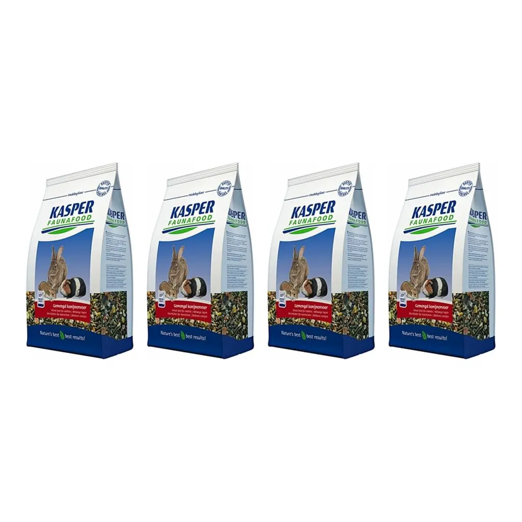 Kasper Faunafood konijnenvoer Hobbyline gemengd 3,5 kg – multipack 4 stuks
