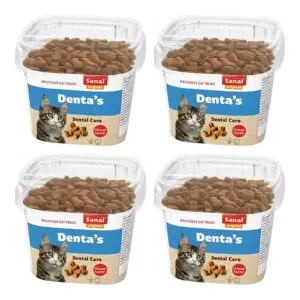 Sanal Denta's kattensnack krokant 75 g – multipack 4 stuks - Afbeelding 1