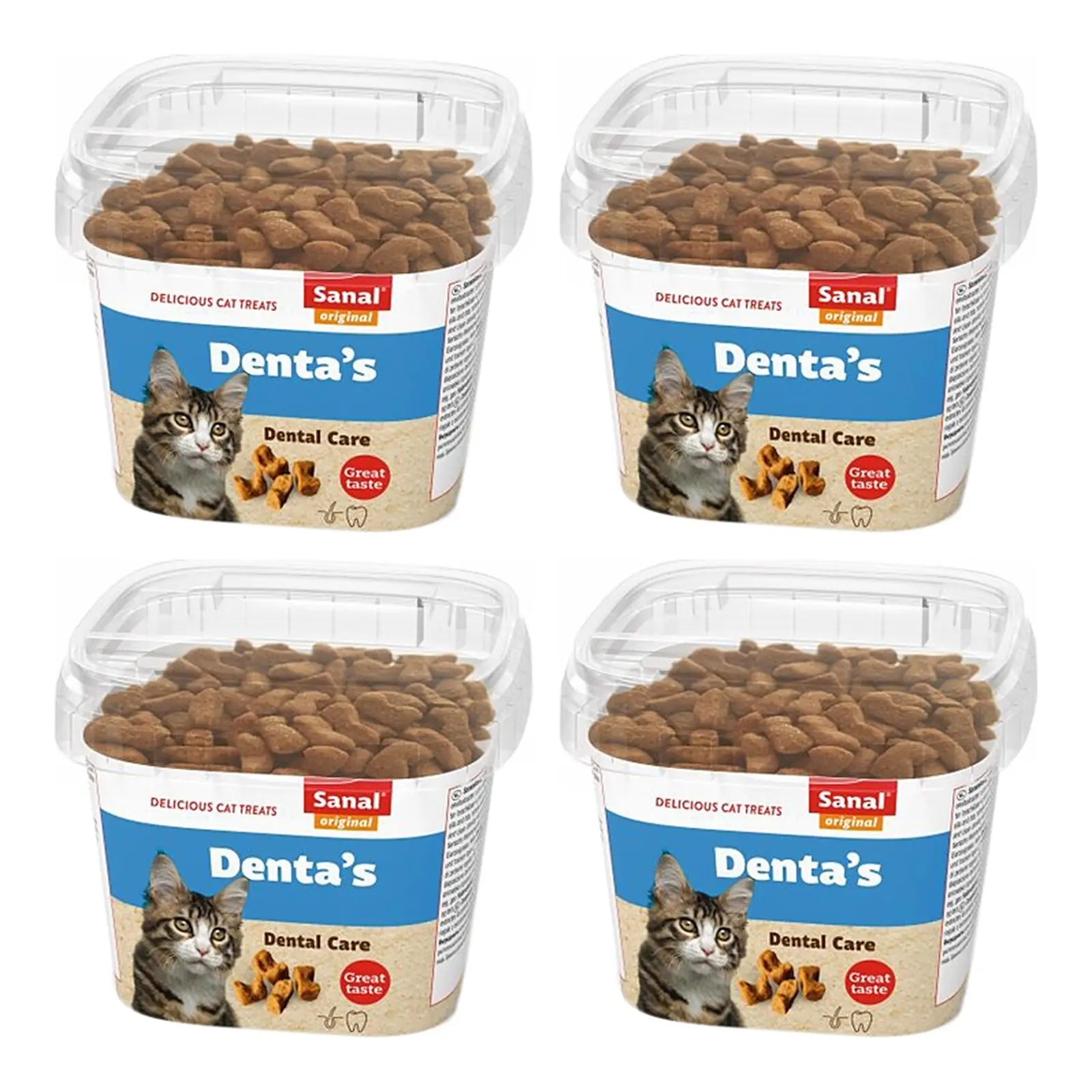 Sanal Denta's kattensnack krokant 75 g – multipack 4 stuks - Afbeelding 1