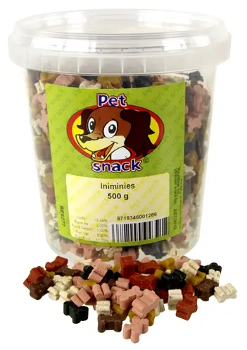 Petsnack Iniminies hondenkoekjes 500 g – kleine botjes in mix