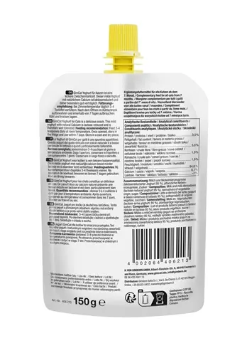Gimcat yoghurt voor katten 150 g – lactose-gereduceerd, hersluitbaar