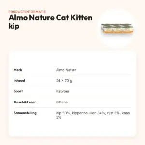 Almo Nature Cat Kitten natvoer kip 24 x 70 g – productinformatie