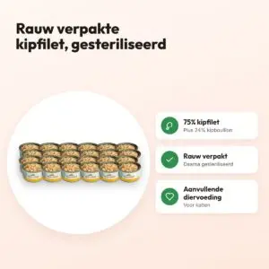 Almo Nature Cat natvoer kipfilet 24 x 70 g – rauw verpakt – voordelen