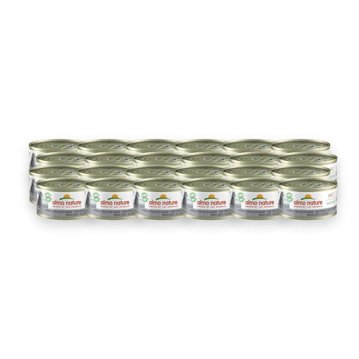 Almo Nature Cat natvoer tonijn en jonge witvis 24 x 70 g
