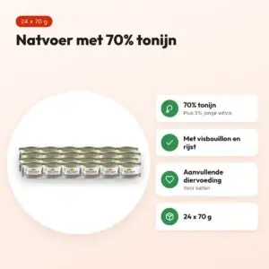 Almo Nature Cat natvoer tonijn en jonge witvis 24 x 70 g – voordelen