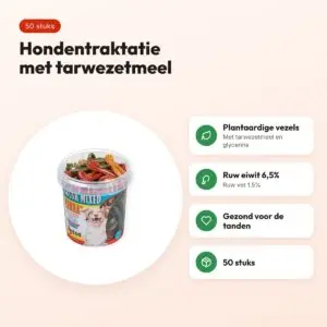 Antos Mixed Brush hondentraktatie 50 stuks – tarwezetmeel – voordelen